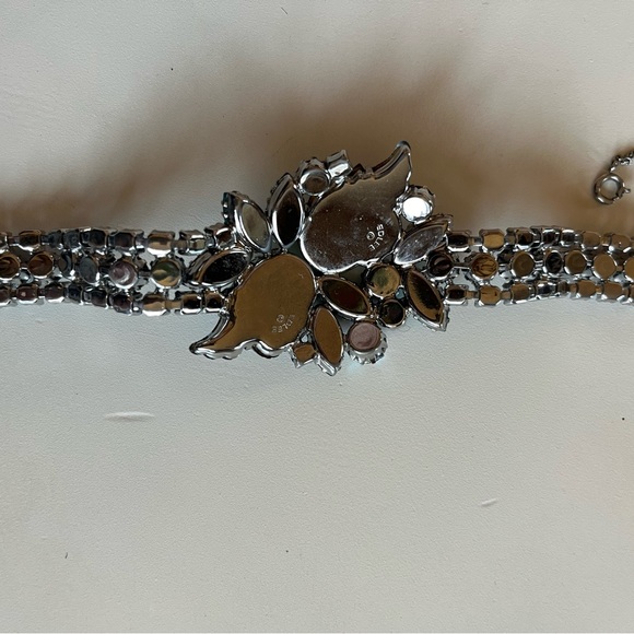 Vintage Edlee molded AB sapphire Bracelet-Rare piece - Picture 4 of 7